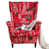 Rouge / blanc 100% coton est en rupture de stock