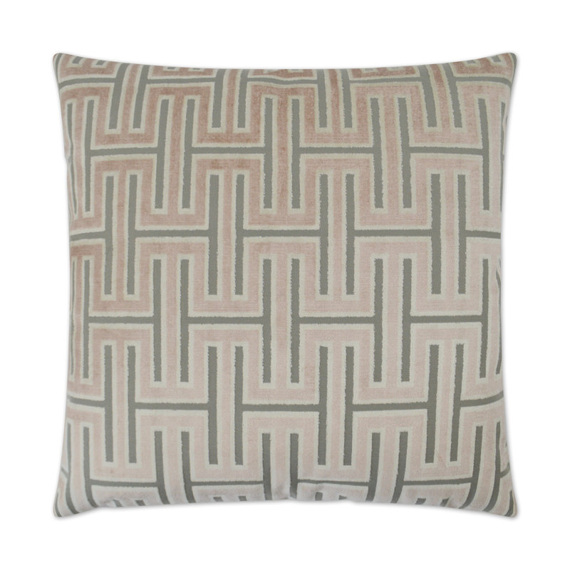 Coussin décoratif Carlyle, Blush, Carré 20 po