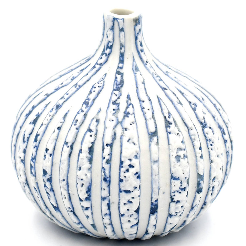Vase de table Ayzaria, H 2,6 po x l 2,5 po x P 2,5 po, Bleu