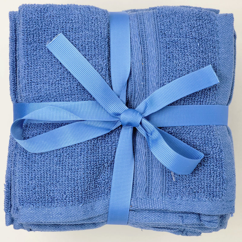 Genata Cotton Washcloth, Blue