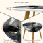 Ensemble de 2 tables basses gigognes triangulaires en agate de marbre noir, mosaïque dorée, veines dorées, kintsugi, table de bout, table d'appoint minimaliste moderne pour le salon, la chambre à coucher
