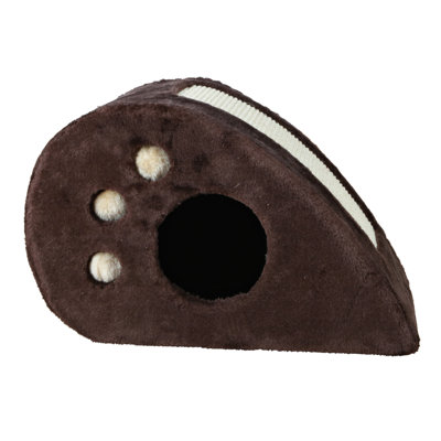 TRIXIE Topi Cat Condo, 1-Level Cat Cave,  Sisal Scratching Surface, Cat Toys, Cat Hideaway, Hide-n-Seek Cutouts