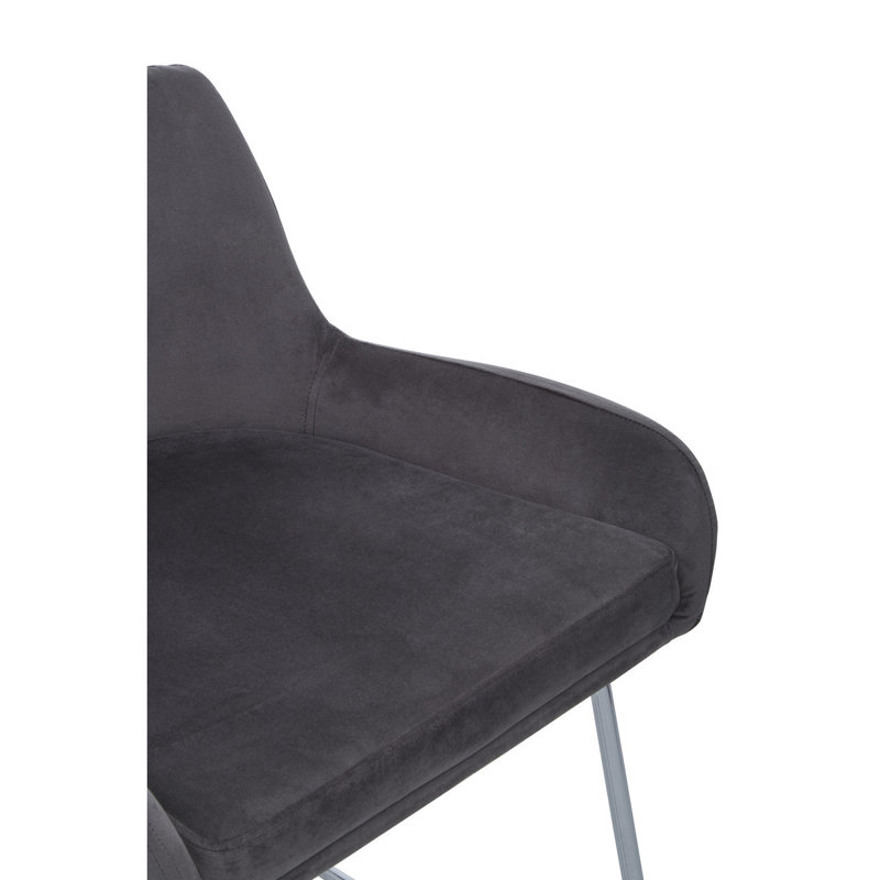 Elsberry Upholstered Counter Stool with Metal Frame, Silver, Mink