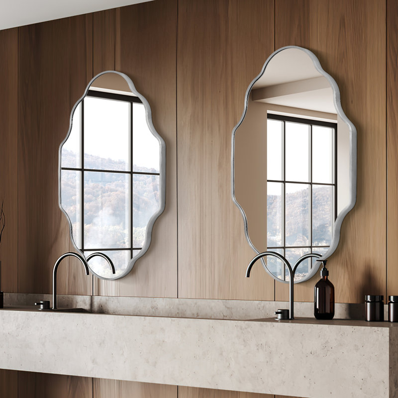 Marietherese Wall Mirror, 46" x 26", Silver