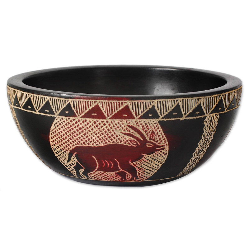 Bol décoratif animaux en bois Yochman