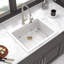 Évier de cuisine en quartz - Évier de cuisine encastré en granite 25 x 22 po-117060704