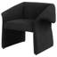Fauteuil d'appoint à accoudoirs inclinés noir Mcdonald