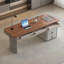 62.99"Sleek Modern Luxury Solid Wood Desk-2124035220