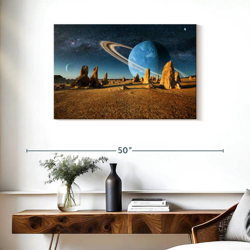 Oberle Barren Alien Planet, 24" H x 36" W
