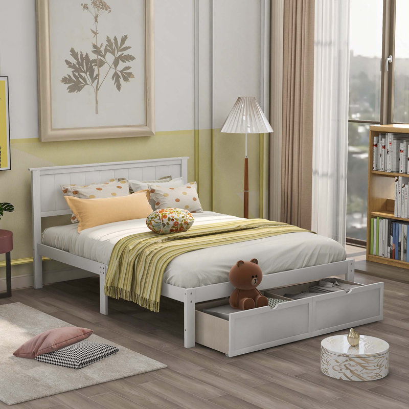 Platform Bed With Under-Bed Drawers