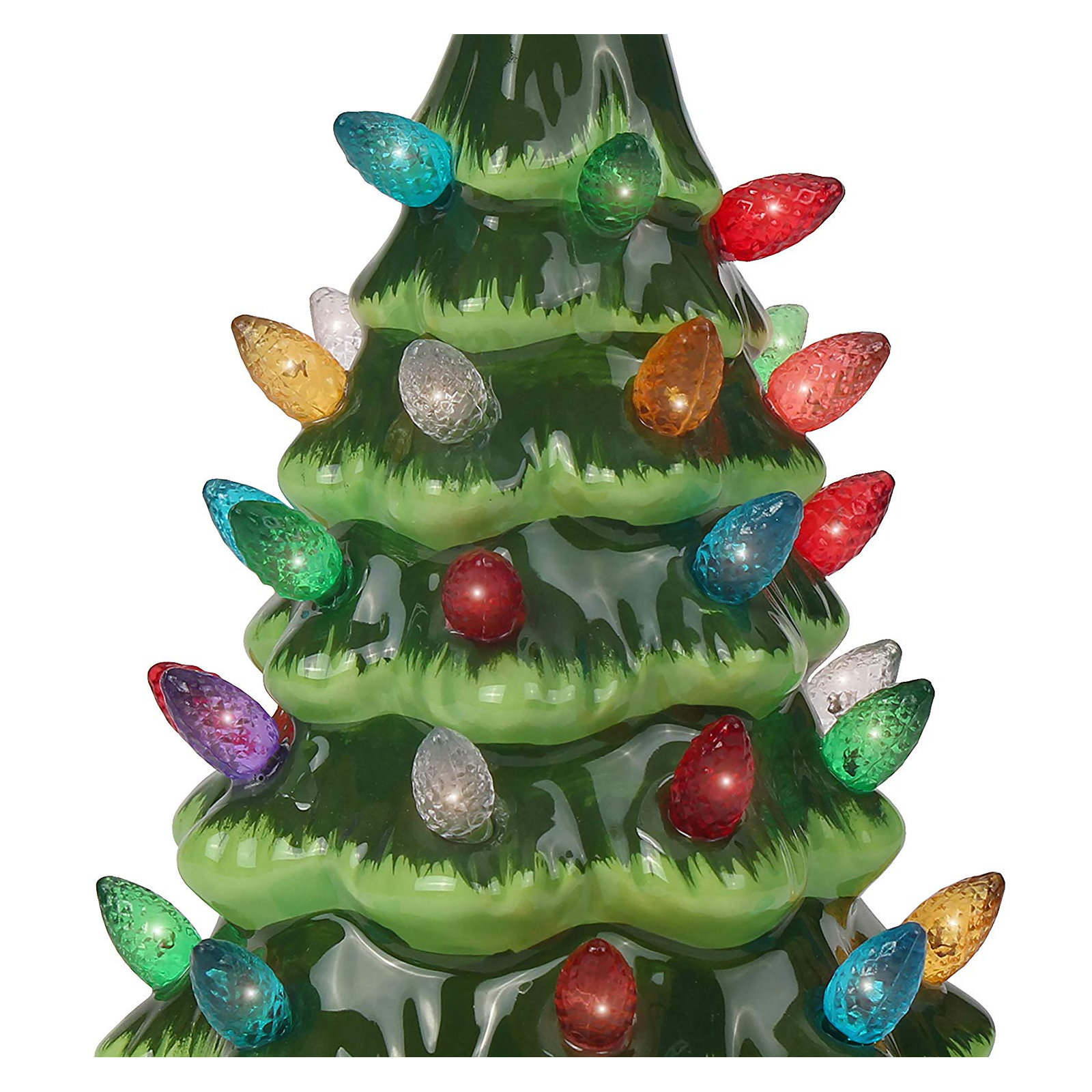 Ceramic Christmas Tree That Lights Up-Inspired Vintage Christmas Tree-Indoor Christmas Decorations, Green