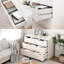 Commode 6 tiroirs pour chambre - blanc