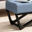 Élégant banc bleu à aspect de boutons, H 16,5 po x l 46,27 po x P 17,5 po, revêtement chic et profond
