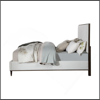 Carena Light Gray Fabric Finish E. King Bed