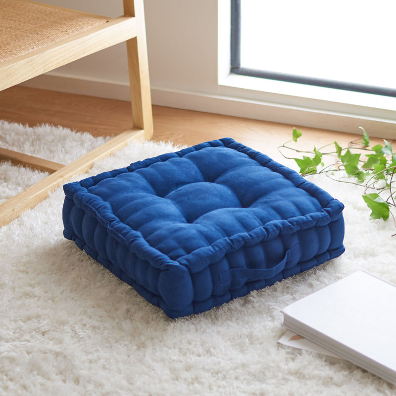 Gardenia Floor Pillow, Ginger, 18" H x 18" W