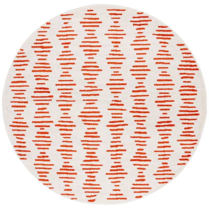 Kaitrin Tulum Performance Abstract Rug, Round 6'7"