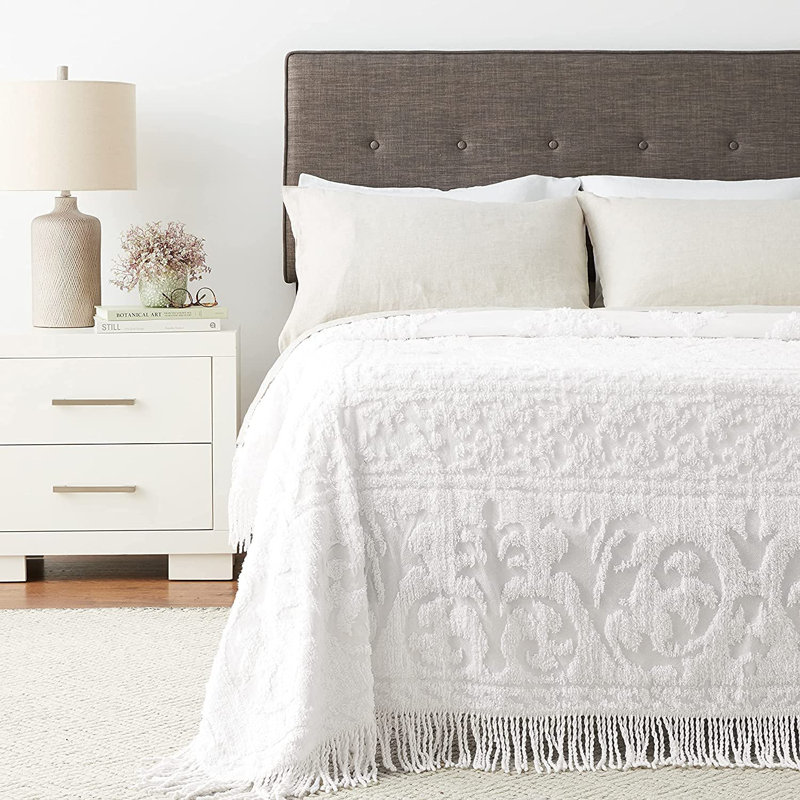 Literie, Édredon pour très grand lit + 2 très grandes ta, Blanc