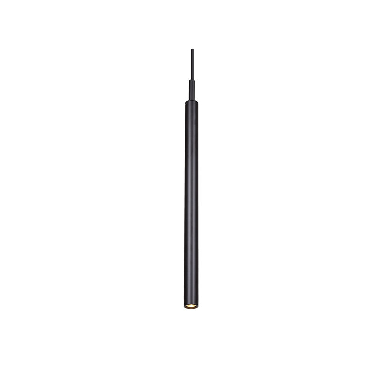 Sadie 1 - Light LED Cylinder Pendant, Black, 40cm H x 5.5cm W x 40cm D