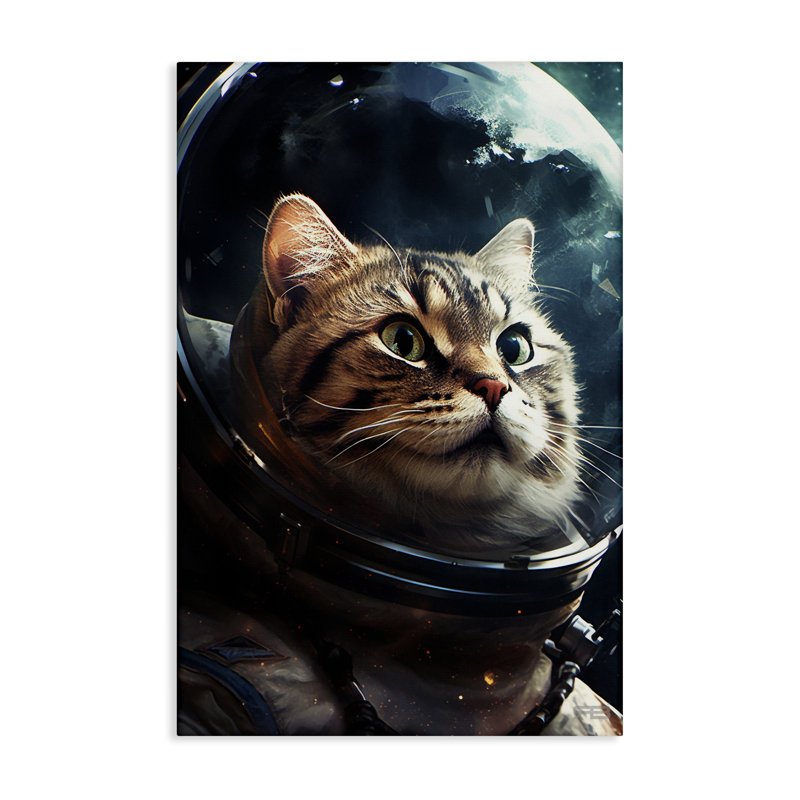 «Amazed Astronaut Cat» par Roozbeh Bahramali, H 24 po x l 16 po