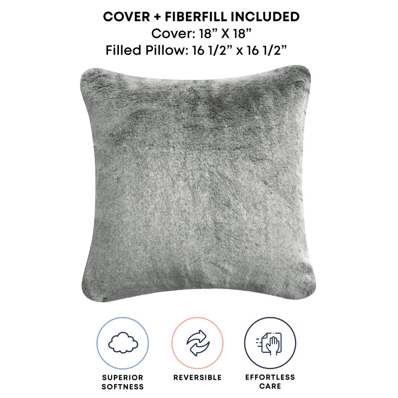 Cotton Reversible Throw Pillow