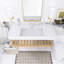 47,24 po X P 18,11 po P 8,15 po Meuble-lavabo mural simple H en bois naturel avec acrylique blanc