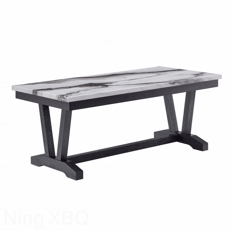 Table basse noire et blanche