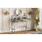33.9" Mirrored Makeup Vanity Desk With Mirror And Lights, Mirrored Console Vanity Table With 2 Big Drawers & Open Shelf, Dressing Table With Charging Station For Bedroom