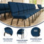 Rayleigh 18.5"W Dot Fabric Stacking Church Chair