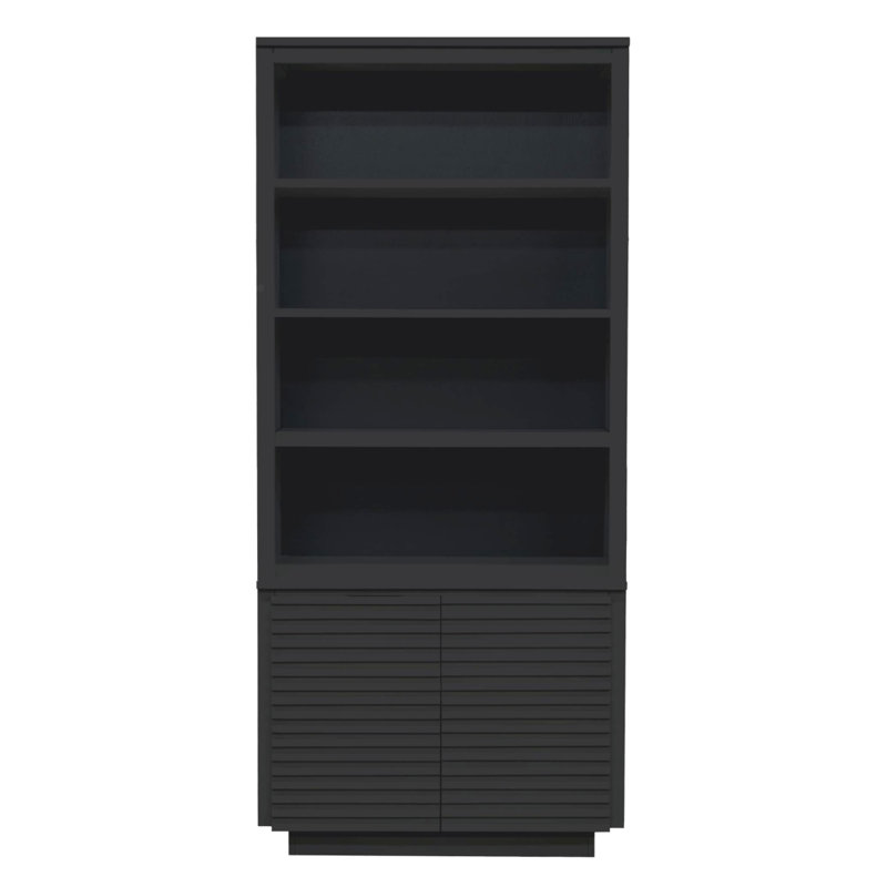 Superbe bibliothèque élégante et fonctionnelle à votre bureau personnel, Noir
