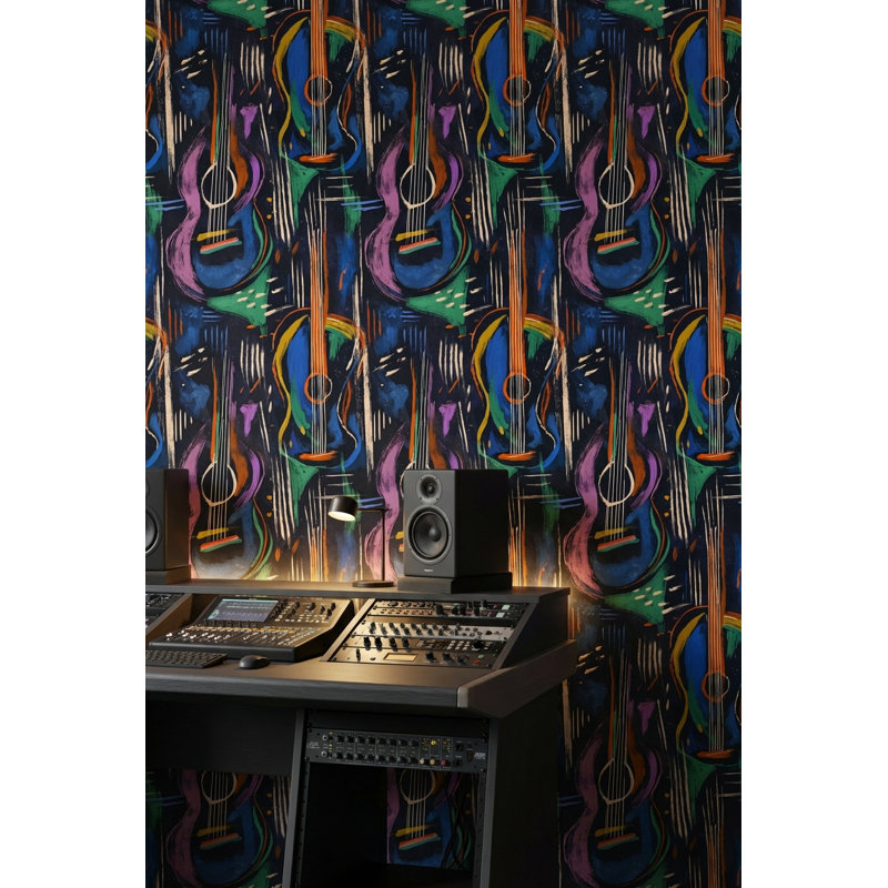 Décoration murale abstraite vibrante éclectique