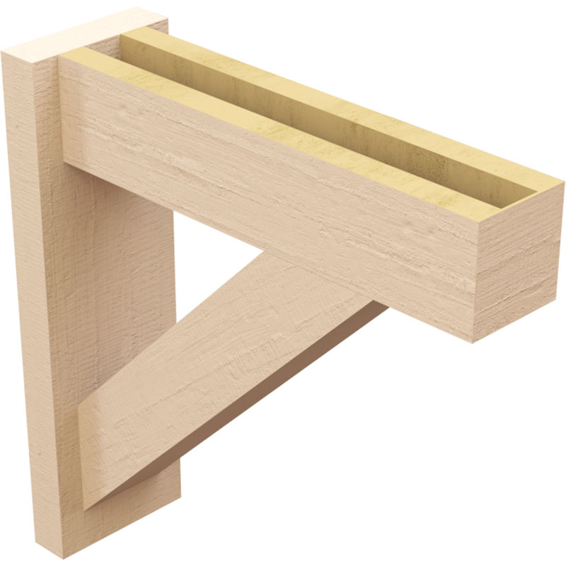 Cèdre traditionnel traditionnel à grain de bois brut TimberThane Perspector, brun clair apprêté, H 36 po x l 6 po x P 36 po