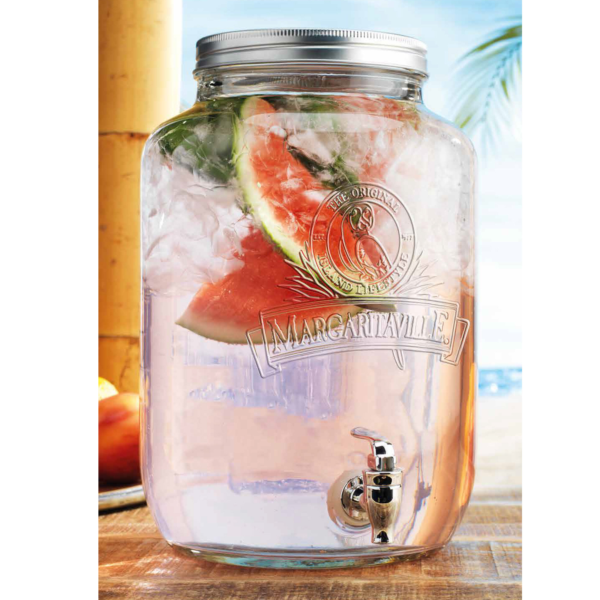 Service Ideas 1.5 Gallon Beverage Dispenser With Infuser Wall