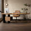 Bureau moderne et simple avec armoire à tiroirs-1080366610-1080366621