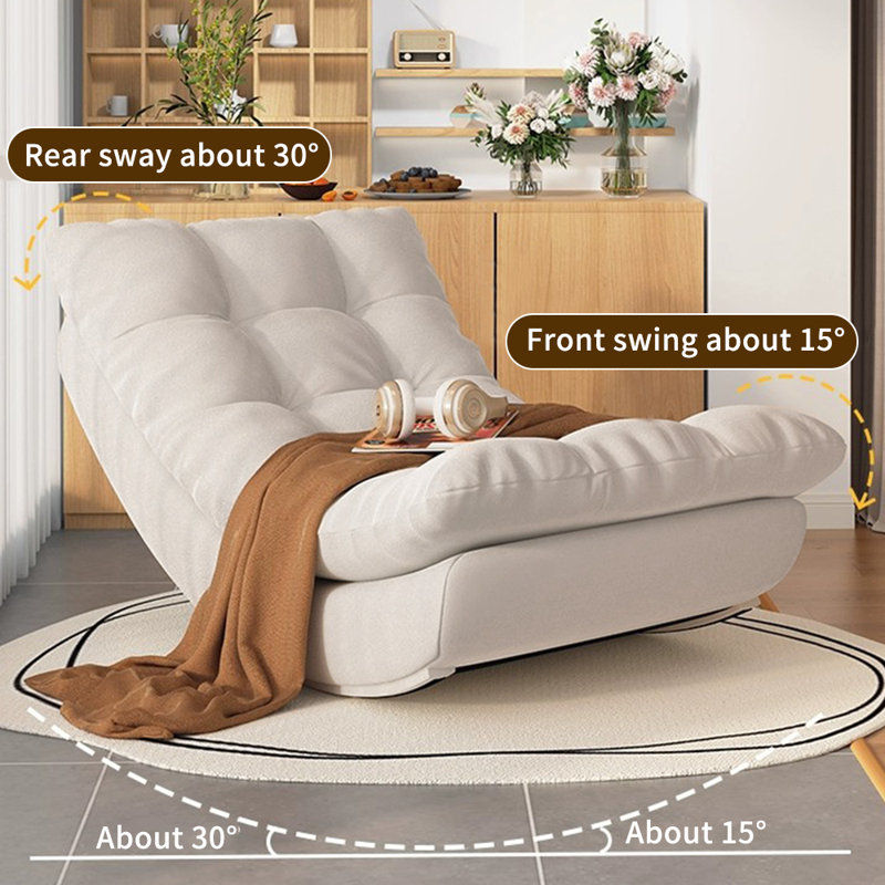 Chaise berçante ergonomique décontractée Living Room, Beige