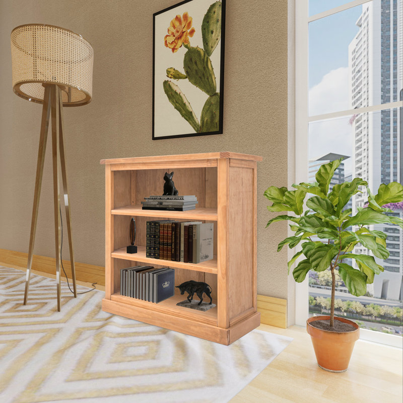 Jalynn 90cm H x 90cm W Standard Bookcase, Waxed