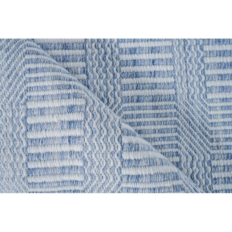 Naples Geometric Area Rug in Light Blue, Rectangle 9' x 12'