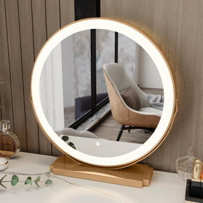 Miroir de maquillage avec lumière réglable