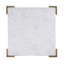 Loric 18 in. W Square Iron and Marble Side Table