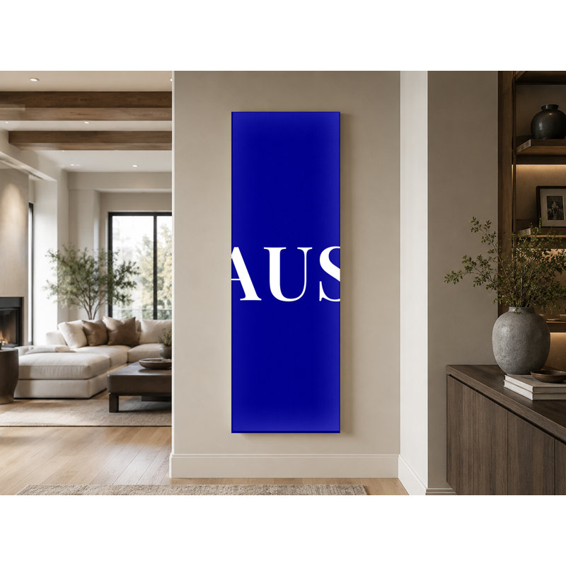 Monogramme de luxe en diamants Drapeau mondial Australie — Rouge Bleu Blanc — Grande toile murale, H 30 po x l 10 po