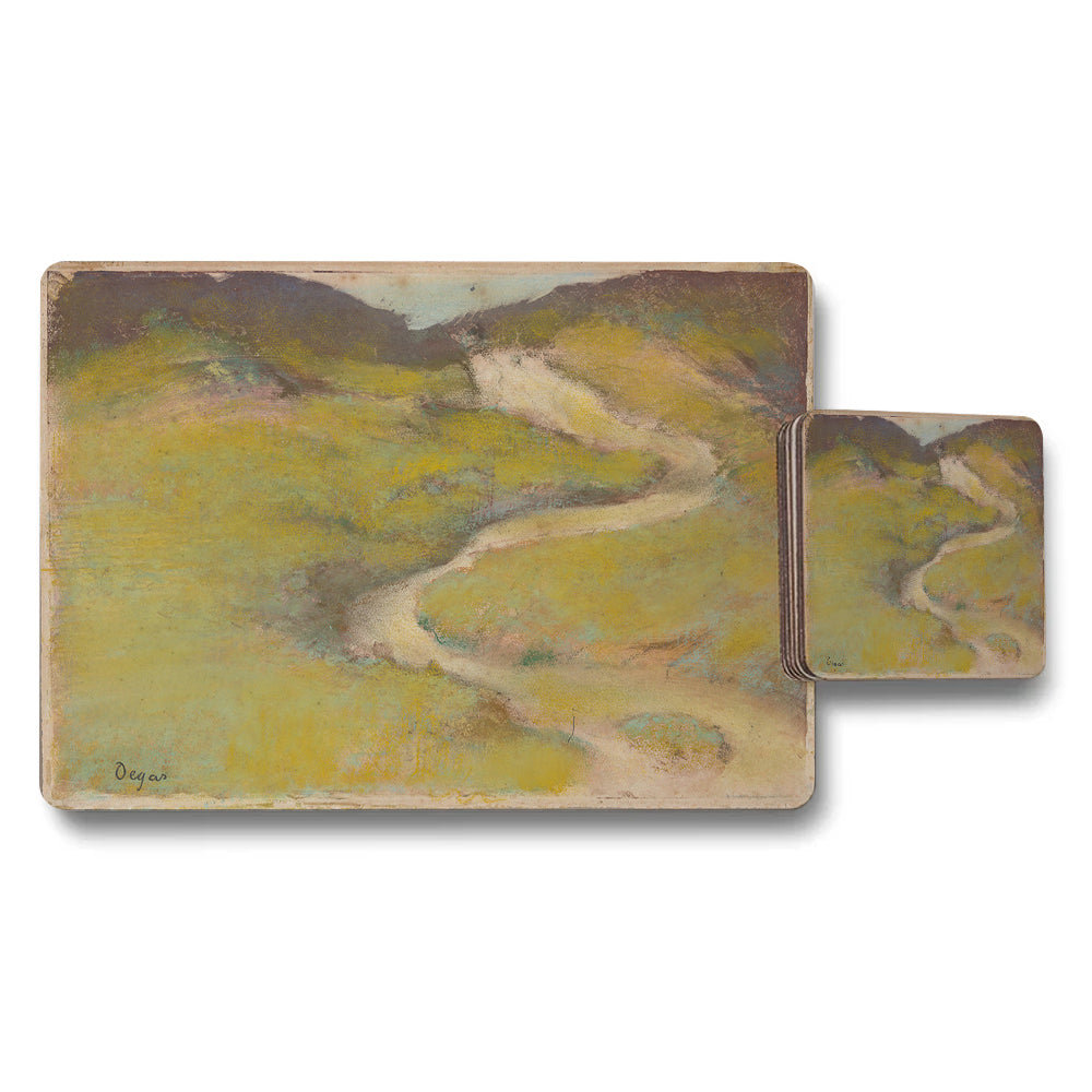 Impressionist Landscape Art Placemat And Coaster Set