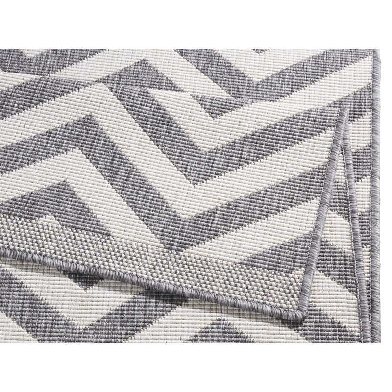 Palma Flatweave Grey Rug, Rectangle 80 x 150cm