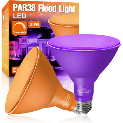 PAR38 Orange Purple Flood Light Bulb