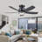 41" 5-blade Flush Mount Indoor Ceiling Fan With Light And Remote/app Control-710461775
