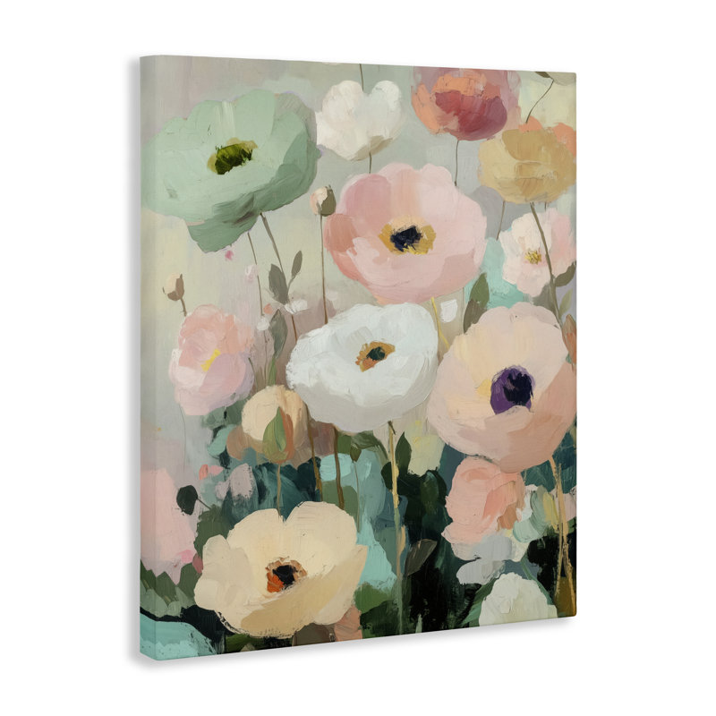 Garden of Mint Poppies, toile par Annabelle Hall, H 20 po x l 16 po