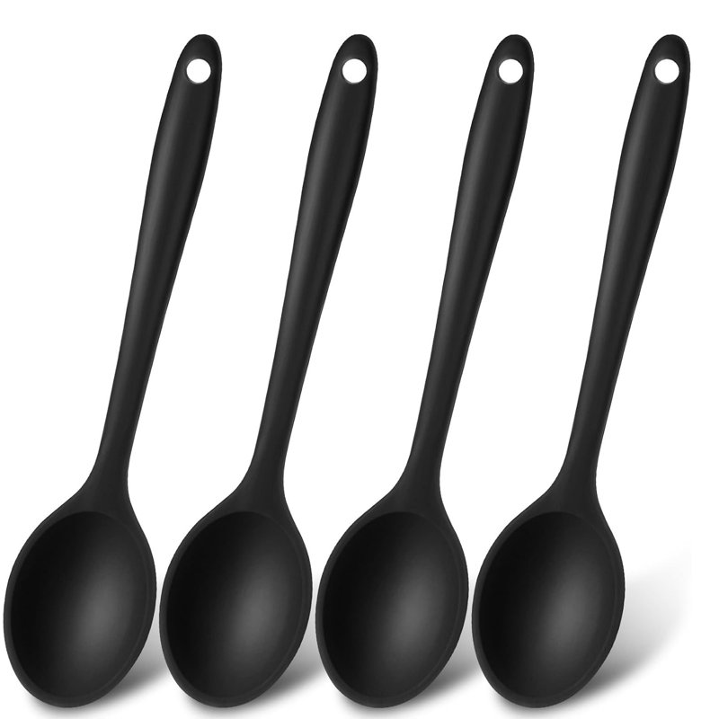 4 Pieces Small Silicone Cooking Spoons, 8"