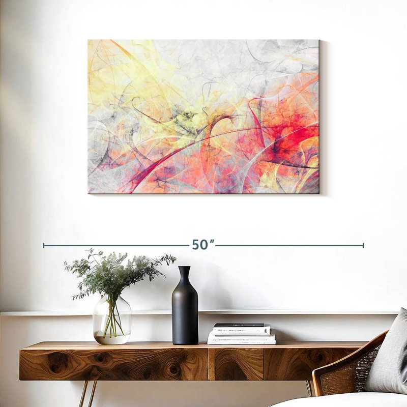 Avery Abstract Soft Colors, 24" H x 36" W