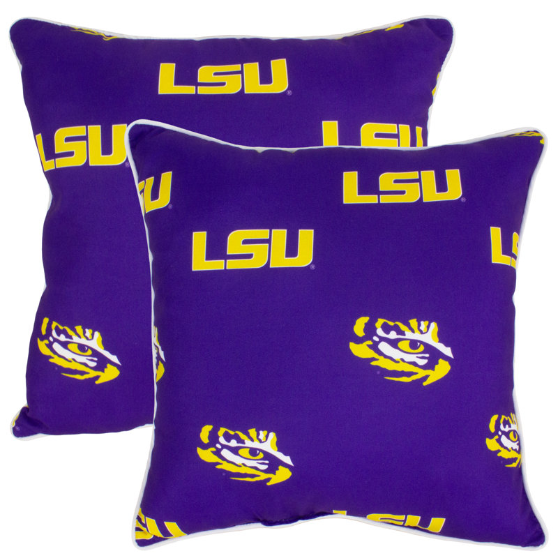 NCAA Square Pillow Cover & Insert, Louisiana State University