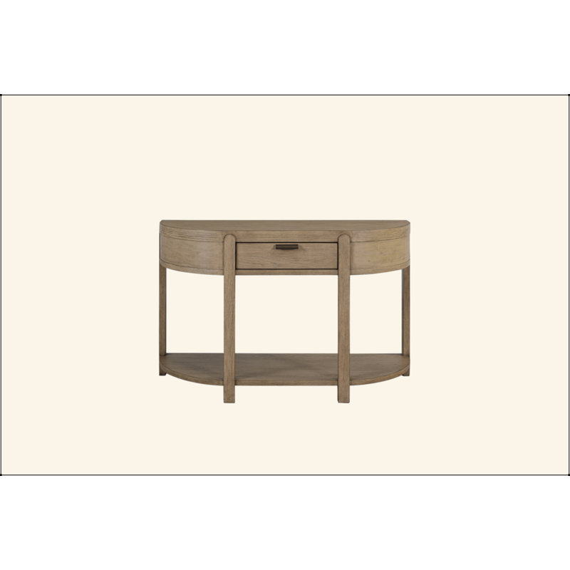Curved 1-Drawer Console Table - Toffee