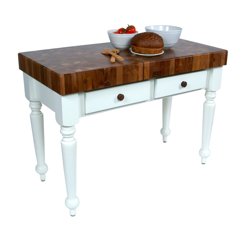 American Heritage Prep Table with American Black Walnut Top, 48" W x 24" D / Not Included