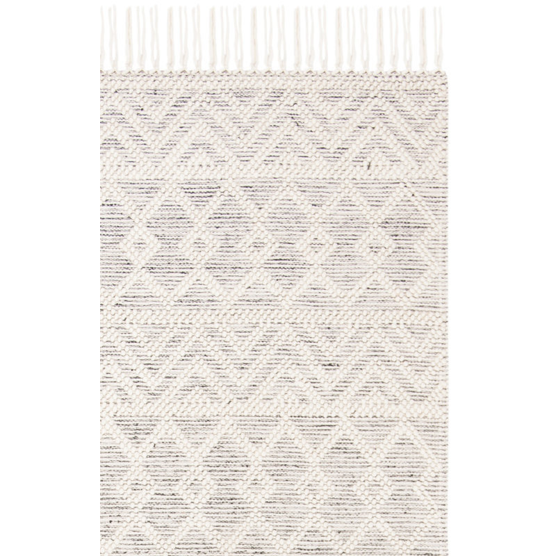 Natura Hand Loomed Wool/Cotton Southwestern Rug in Beige, Rectangle 4' x 6'